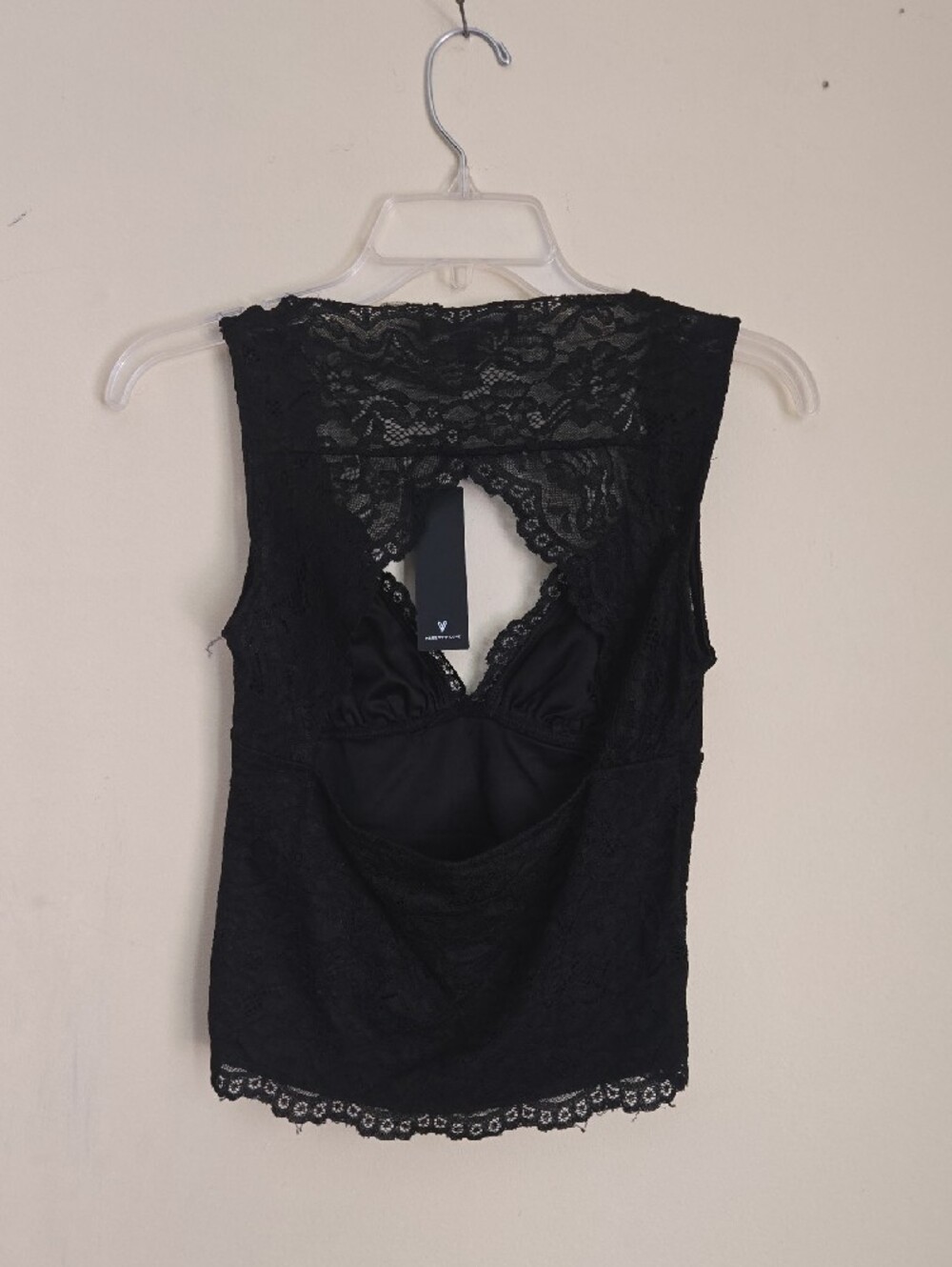 Lulu's Lace V-Neck Racerback Tank - Picture 8 of 8